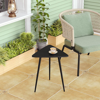  Modern Triangle End Table - Stylish Black Side Table For Living Room & Bedroom