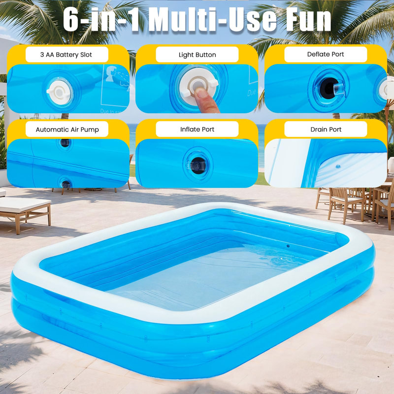 Inflatable Pool With Led Lights