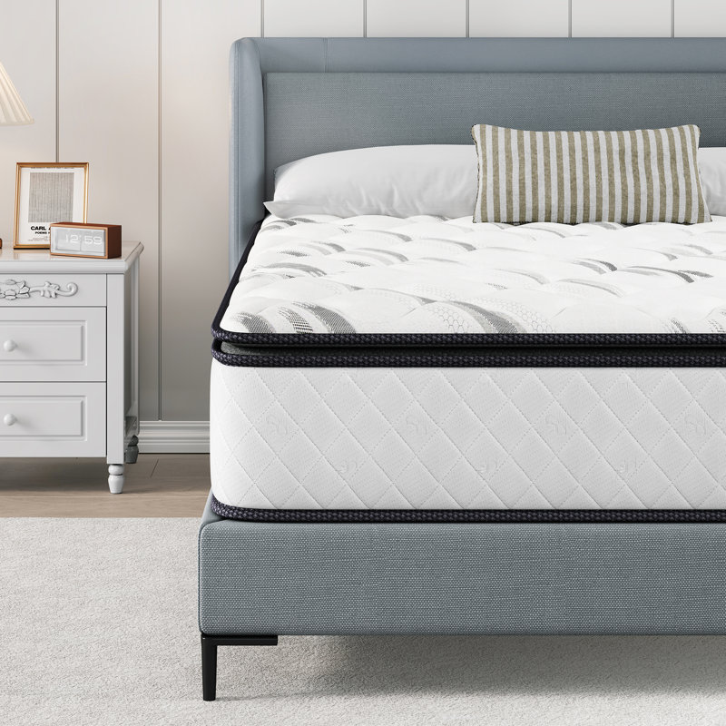Très grand matelas hybride 14 po, Très grand lit