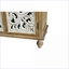 Armoires, armoire d'appoint de style campagne vieillie avec 4 portes sculptées et amp; Rangement | Beige | Panneau de fibres à densité moyenne