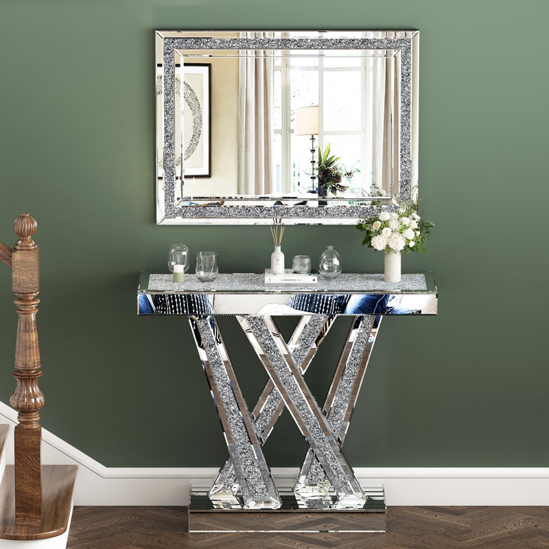 47.24" Console Table and Wall Mirror Set