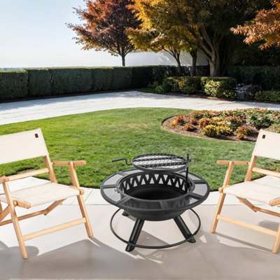 Syvia Cylinder Steel Wood Burning Fire Pit