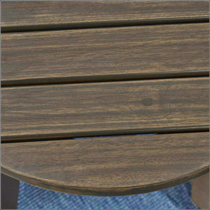 Table d'appoint d'extérieur en bois d'acacia durable avec conception à lattes classique, parfaite pour la terrasse et la cour