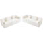 Canapé moderne sans os avec deux coussins décoratifs circulaires, tissu en polyester à poils longs texturé litchi doux pour la peau, canapé en mousse à carreaux