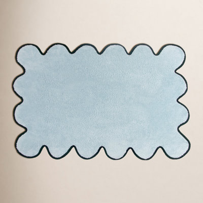 Scalloped Cotton Bath Mat