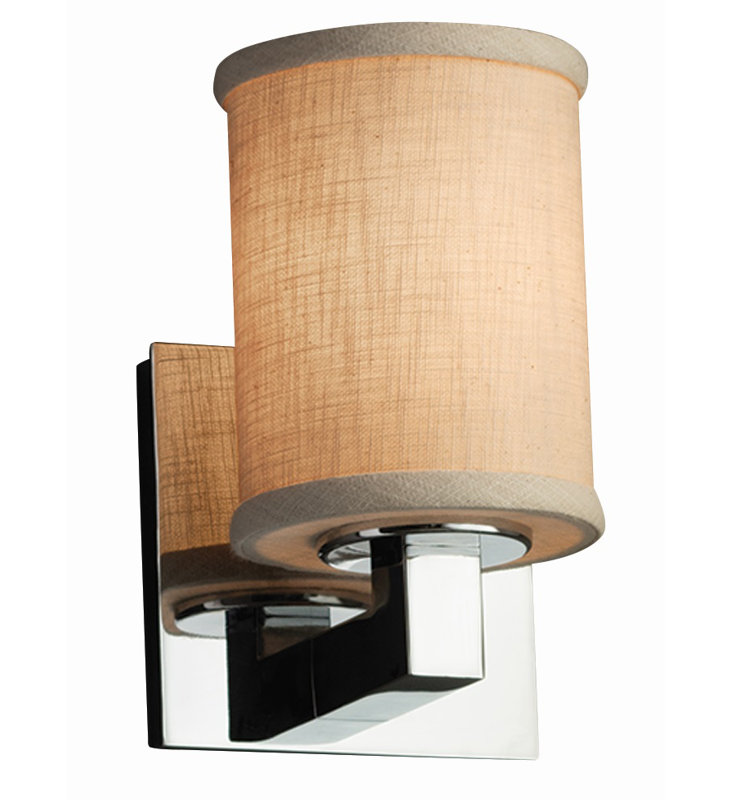 Geoffroy Wall Sconce, Cream, Brushed Nickel