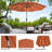 Kelton 10' W Crank Lift Auto-Tilt Patio Umbrella -925197242
