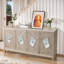 Armoire moderne à 4 portes avec portes décoratives en miroir-39136245