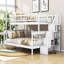Lit superposé simple en bois avec escalier et rangement-70507699