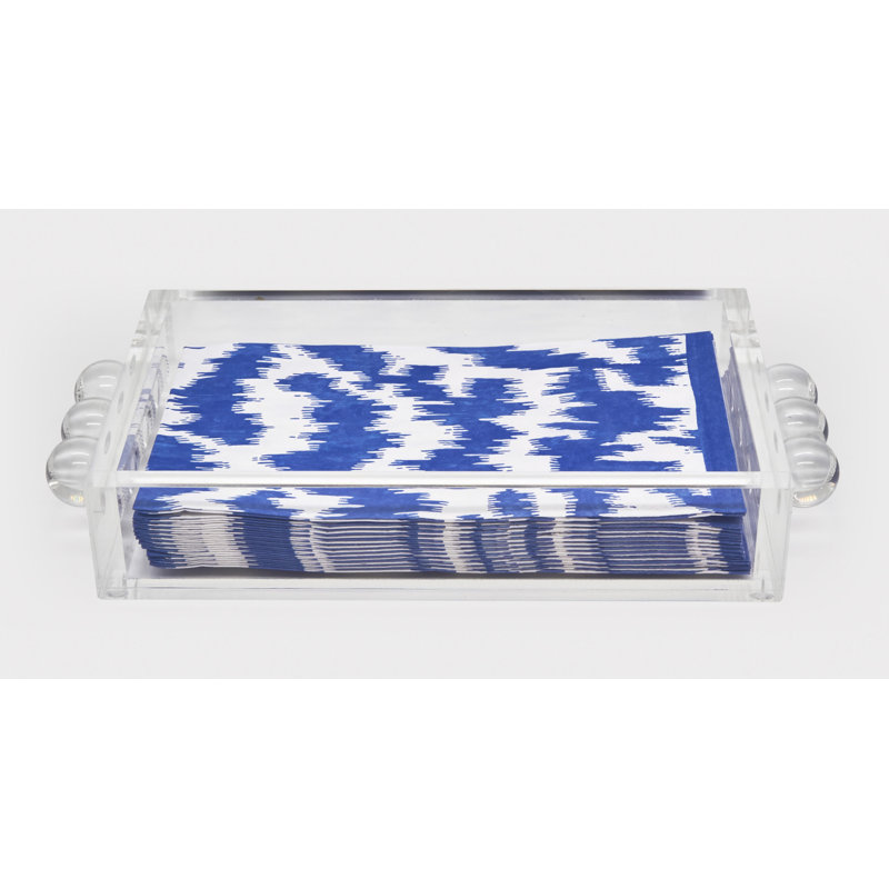 Acrylic Towel Napkin Holders w/Bubbles, Clear
