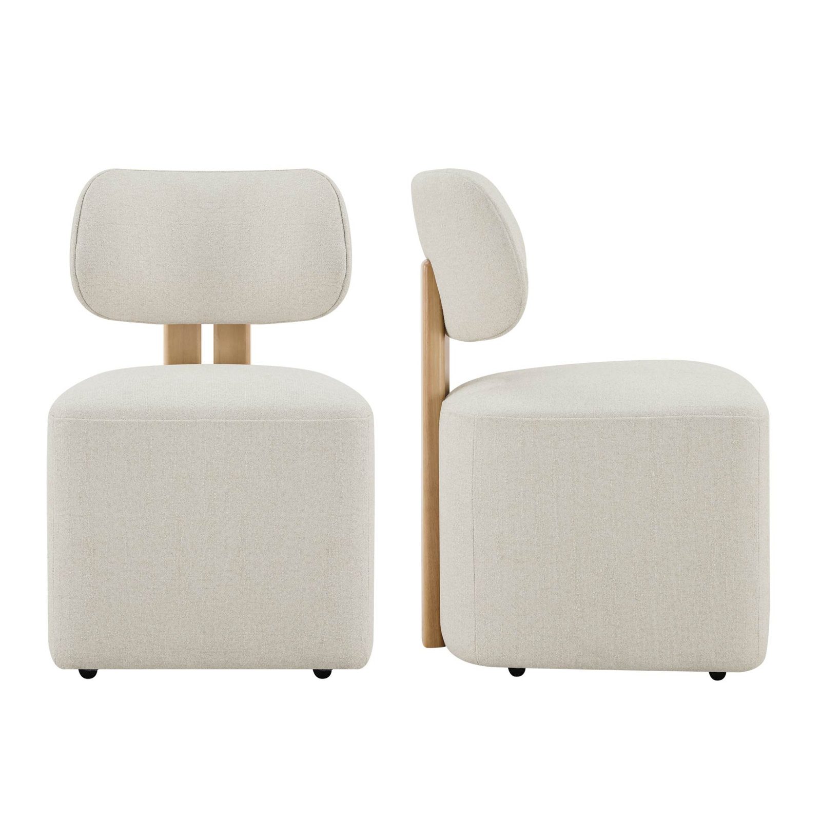 Kallan Linen Dining Chair, Mellow Ivory