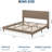 Twin Upholstered Platform Bed Frame, Fabric Headboard, Metal Frame with Wooden Slats, Twin Size, Modern Bedroom Use ,Black-1650802872-1650802873