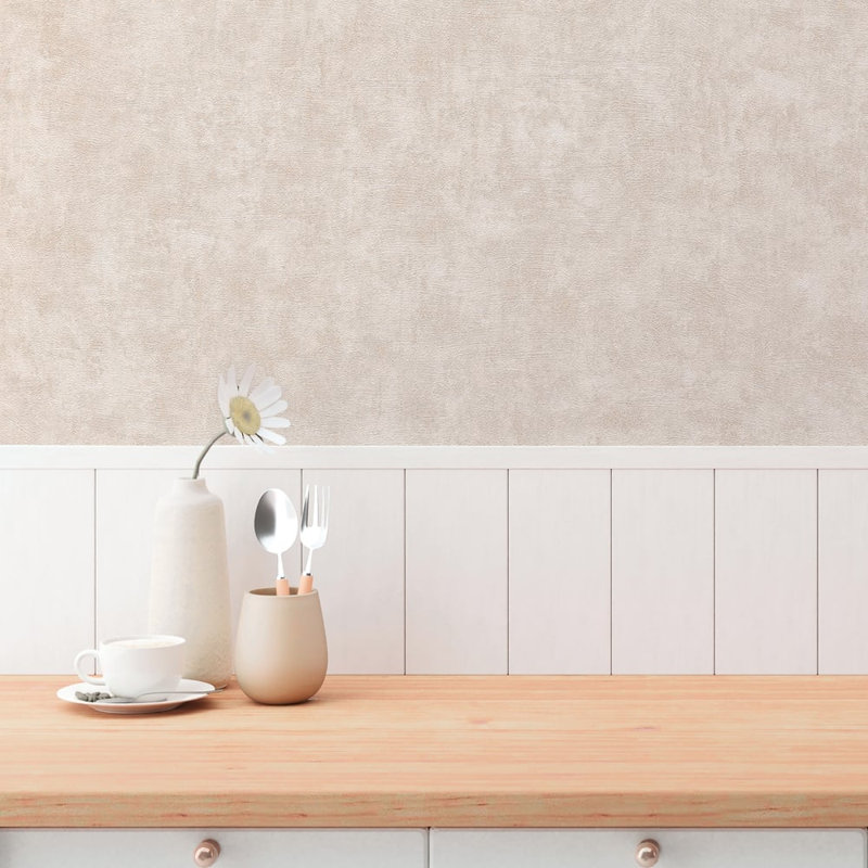 Hygge Home Collection Industrial Wash Motif Wallpaper Roll, Pink