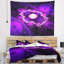 Tapisserie abstraites et cercles de couleur mauve et de vagues abstraits-28497474