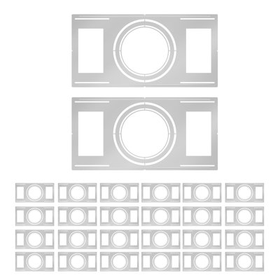 24-pack New Building Installation Plates, 8-9-11 Inches,for New Construction And Retrofit Led Recessed Lighting Housing Plates, Shallow Recessed Led Lighting Plates