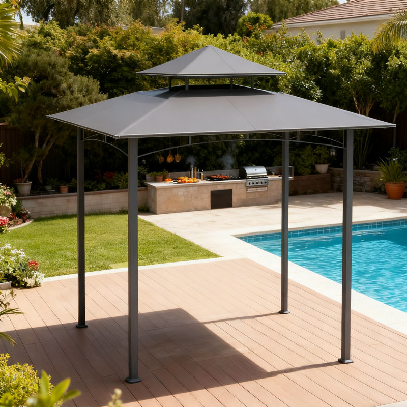 Pavillons de jardin pour barbecue 8 pi x 5 pi avec tablettes pour femmes