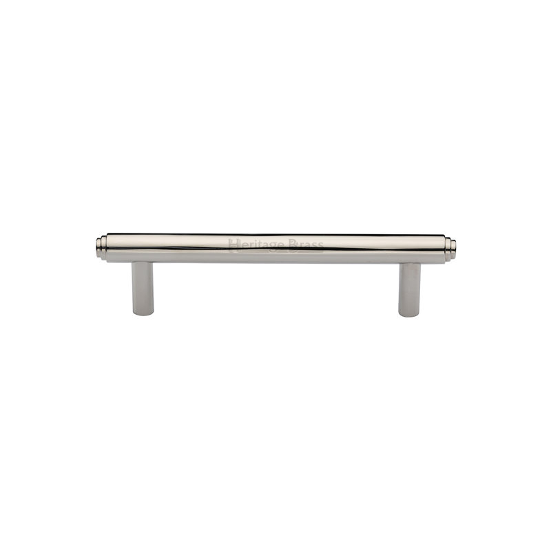 Heritage Brass Heritage Cabinet Pull Stepped Design, Polished Nickel, 9.6cm H x 11cm W x 12.8cm D