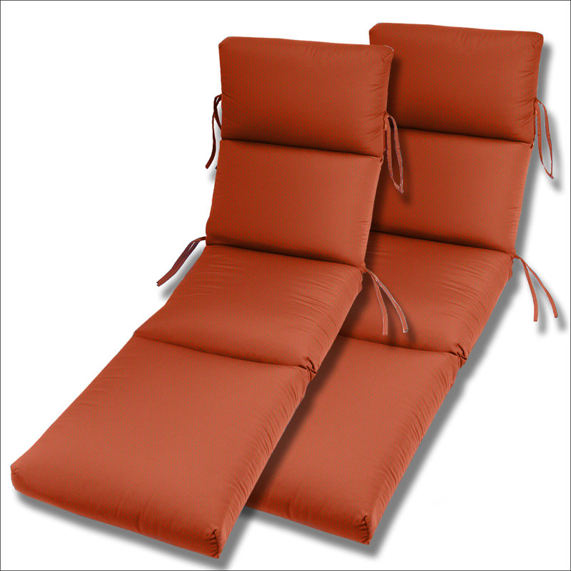 Sunbrella Outdoor 5'' Chaise Lounge Cushion, Canvas Brick Sunbrella® Canvas
