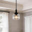 Luminaire suspendu simple avec abat-jour en verre