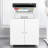 White Metal Office File Cabinet With Adjustable Partition & 360 Rotation Wheels Mobile Storage --1384295978