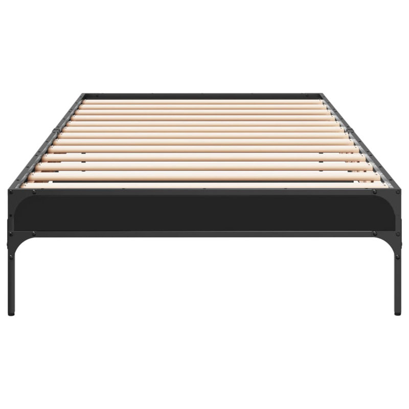 Vidaxl Bed Frame Metal, 100 x 200cm, Black