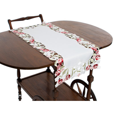 Weathers Embroidered Cutwork Table Runner