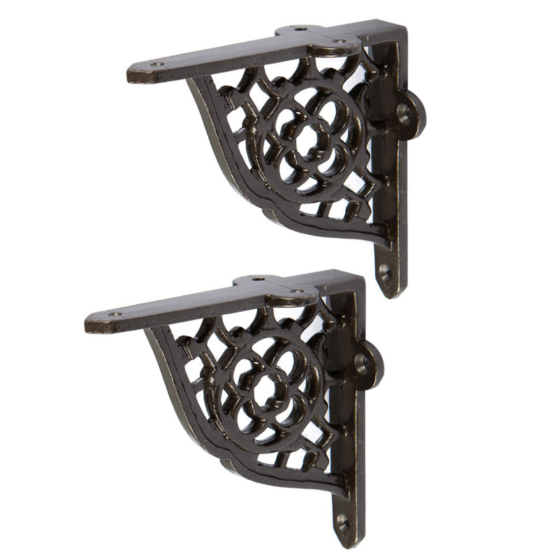 Hammer & Tongs - Honeycomb Iron Shelf Bracket - D100mm - Raw
