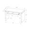 Bureau 48 po avec bureau et plateau contemporain en stratifié noir et gris