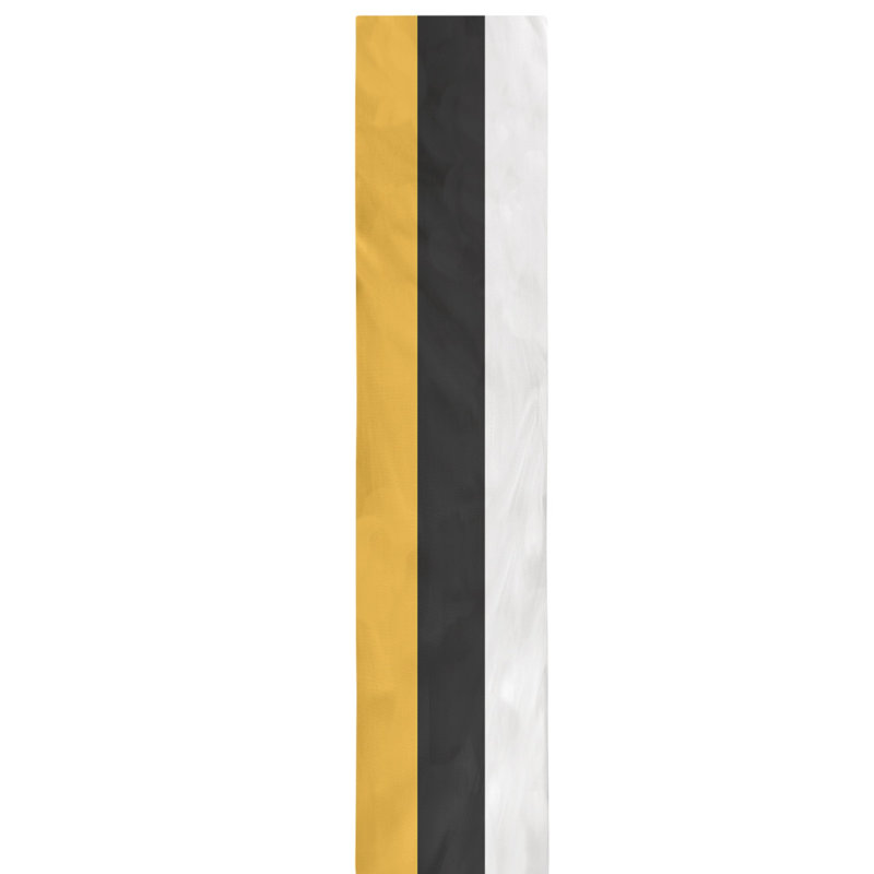 Boston Table Runner, 72" x 16", Boston,Yellow/Black/White, Polyester