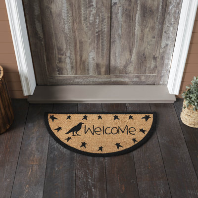 Harsha Coir Welcome Rug Half Circle 16.5x33