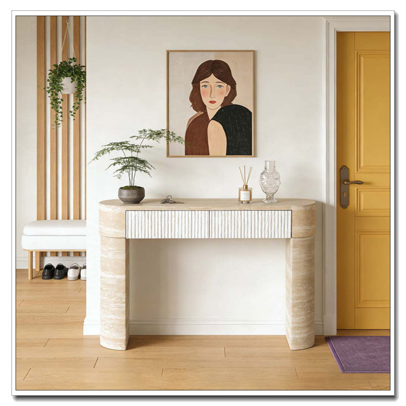 Console, canapé, beige brun 1