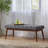 Mid-Century Ottoman For For Entryway Dining Room Living Room Bedroom End Of Bed, Upholstered Fabric Design With Button-Tufted Detail