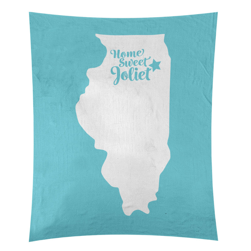 Tapisserie Joliet Illinois, H 60 po x l 51 po, Bleu sarcelle