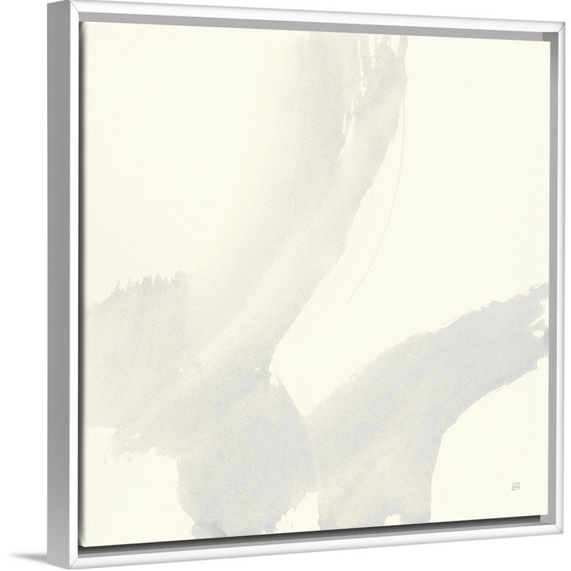 Graphic Art Print on Canvas, 32" H x 32" W x 1.75" D, White Floater Framed