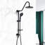 Pomme de douche à main - imitant les pluies naturelles, autonettoyante, design, teinte bronze huilé, fabrication en acier inoxydable et extension simulant les averses, l'écoulement, la fixation murale