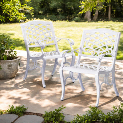 Chaises de patio résistantes à la rouille, ensemble traditionnel en aluminium pour les repas en plein air
