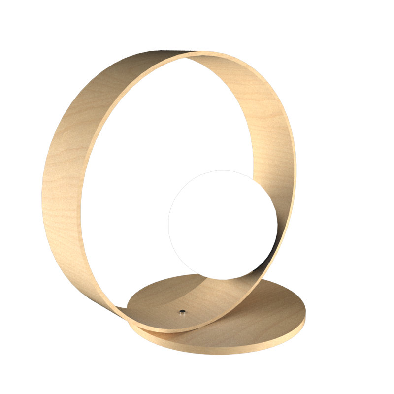 Maple LED Table Lamp with Frosted Glass Shade