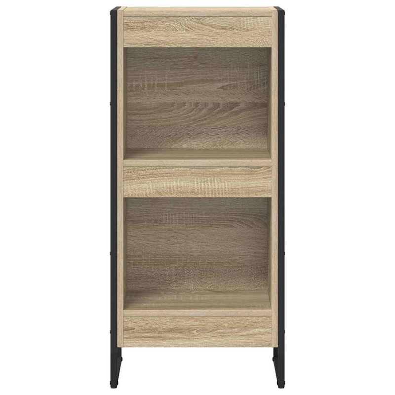 Steel Book Cabinet Bookcase, (2 Shelves) 86.5cm. H x 40cm. W x 30cm. D, Sonoma