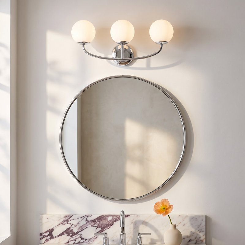 Alain 3 - Light Dimmable Vanity Light, Polished Nickel