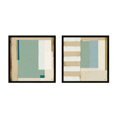 City Scape Aqua 2-Piece Print Set