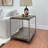 Metal Frame End Table With Shelf