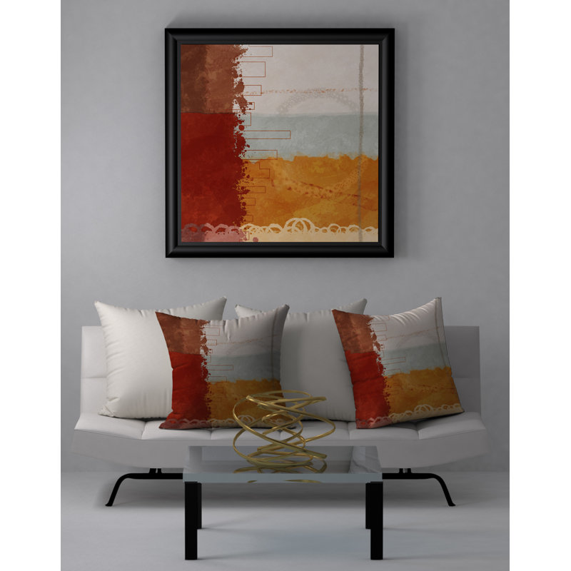 Abstract Reversible Throw Pillow, 20" x 20"