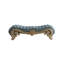 Banc rembourré en cuir véritable