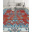 Wool Oriental Area Rug in Rust/Ivory/Blue-106951627