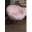 Fauteuil en fausse fourrure BirdRock Home, pieds en faux or rose-57774337-57774338