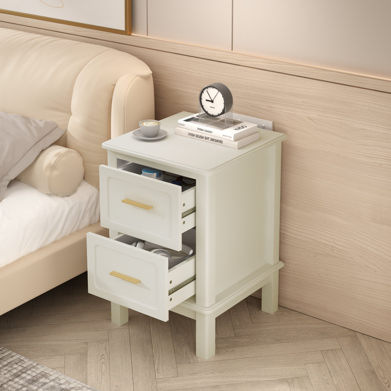 Table de chevet spacieuse avec rangement en MDF, style moderne, chambre à coucher et salon