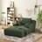 67'' Upholstered Chaise Lounge, Corduroy Sofa Bed With Deep Seat , Pillows And Armrests, No Assembly Required-1882383075
