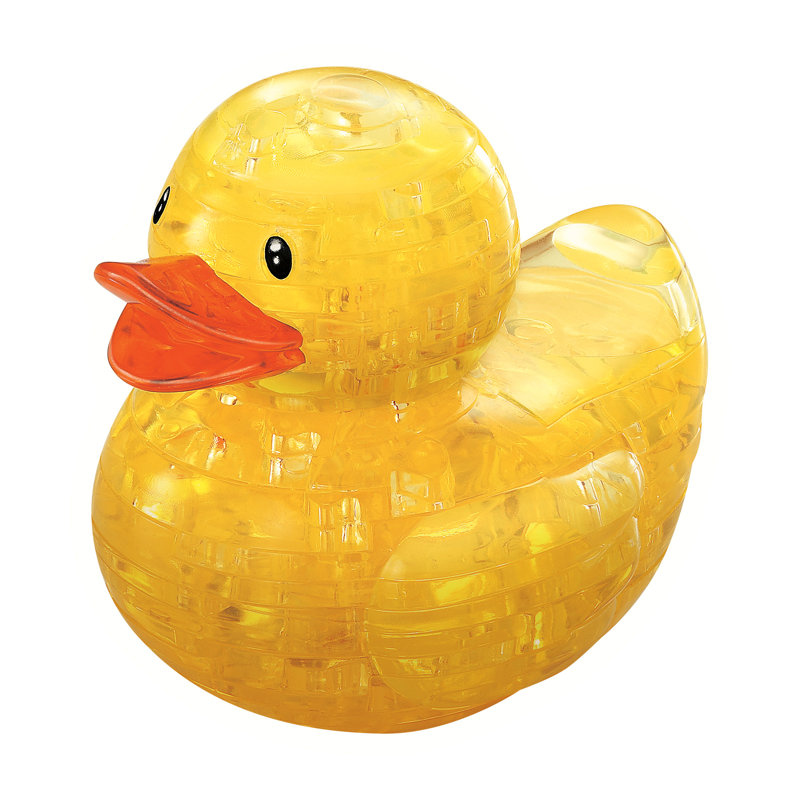 Translucent Yellow Rubber Duck 3D Crystal Puzzle