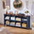 Farmhouse Wood Long Storage Organizer Bookcase-33435129-33435128