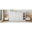 Lit escamotable simple avec bibliothèque, blanc